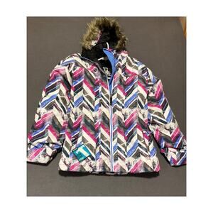 Ride Malibu Girls Youth Medium Snowboard Jacket Chevron Print - New With Tags